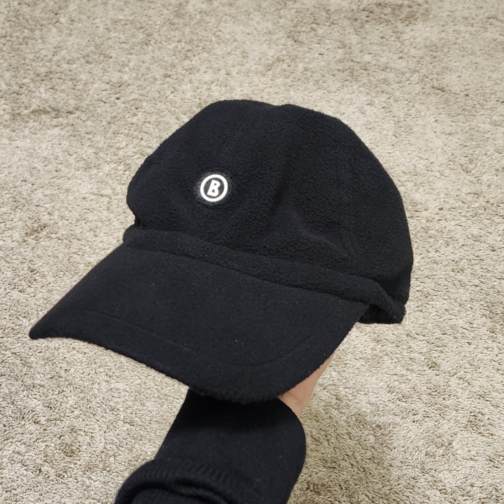 Bogner Black Fleece Hat with Logo